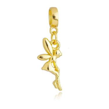 Imagem de Pingente Berloque Fada Sininho Pandora Banhado a Ouro 18k