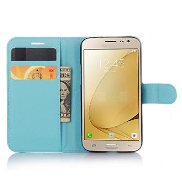 Imagem de Capa para Samsung Galaxy J2 â€“ Capa carteira flip de couro PU de para Samsung Galaxy J2, capa de proteção de telefone estilo empresarial, capa com [compartimentos para dinheiro e cartão]