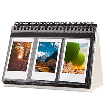 Imagem de Álbum de calendário de mesa com 96 bolsos para câmera Fujifilm Instax Mini, câmera Polaroid, para Instax Mini 11 90 70 9 8+ 8 LiPlay, câmeras instantâneas Polaroid Snap Z2300, para decoração de mesa de escritório em casa (branco)