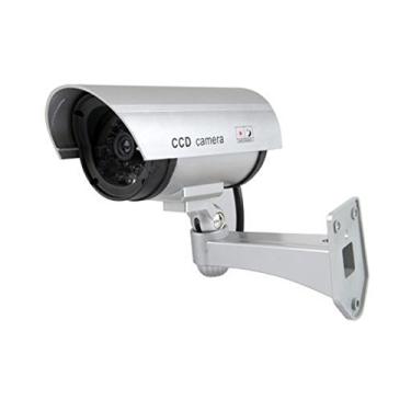 Imagem de ETOPARS Câmera de segurança CCTV falsa prata à prova d'água IR LED para vigilância interna externa