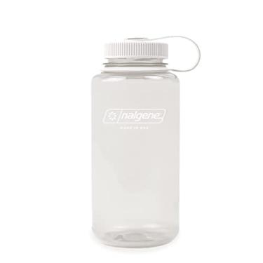 Imagem de Nalgene Garrafa de água reutilizável, reciclada, sem BPA, monocromática para mochila, caminhada, academia - 946 ml, à prova de estilhaçamento, algodão