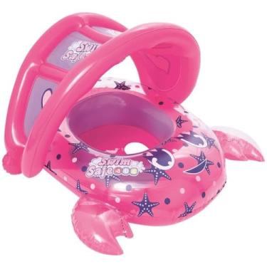 Imagem de BOTE BOIA ROSA INFANTIL E BEBÊ SAPINHOS C/COBERTURA - BELFIX 512200
