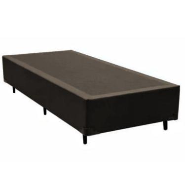 Imagem de Base Cama Box Solteirão Corino Linhão Café 37X108X188 AN