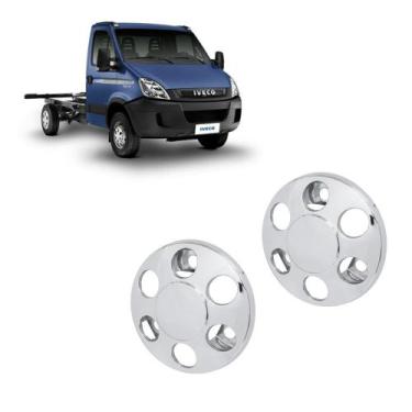 Imagem de 2 Calota Traseira Protetor de Roda Elegance p Iveco 6 Furos - Fabbof