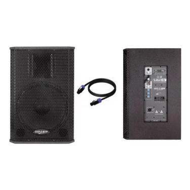 Imagem de Kit Caixa Ativa + Passiva 15 300w Saga Usb Bt Cabo - LL Audio