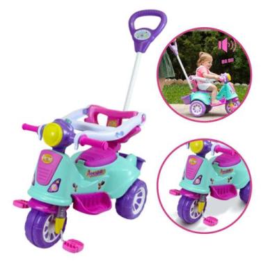 Imagem de Triciclo Motoca Passeio Infantil Avespa Rosa Menina Maral, Rosa
