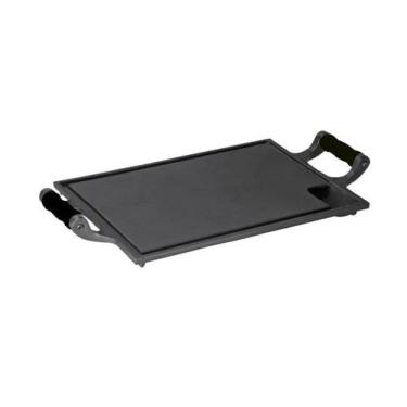 Imagem de Bifeteira Chapa Ferro Alça Silicone Preta 25x35 Cm - Libaneza
