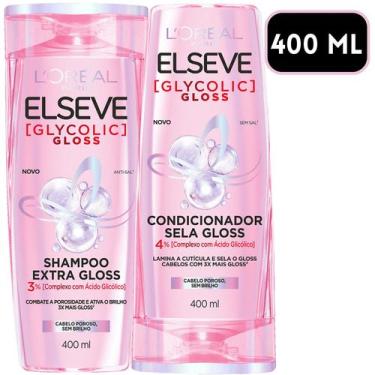 Imagem de Kit Shampoo Condicionador Elseve Glycolic Gloss Serum Linha - L'oreal 