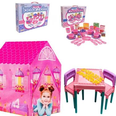 Imagem de Barraca Jantarzinho Chazinho + Mesa Educadora Com Letras - Big Star Br