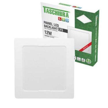 Imagem de Painel de Led 12w Quadrado Embutir Branco - Taschibra, 6500K