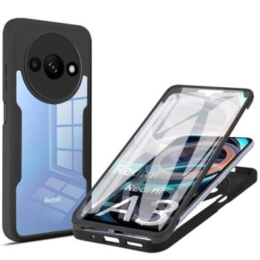 Imagem de Ysnzaq Capa transparente para Xiaomi Redmi A3, TPU macio com proteção de tela para Xiaomi Redmi A3 QB preta