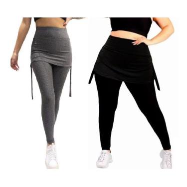 Imagem de kit Calça Leg Saia Tapa Bumbum Atacado Direto Da Fabrica C/2 Un GG - 1