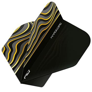 Imagem de RED DRAGON Hardcore Radical Black Wave Dardos Flights – 4 conjuntos por pacote (12 voos de dardos no total)