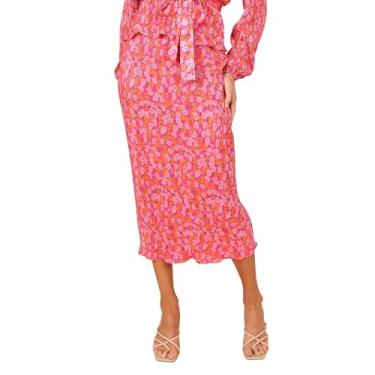 Imagem de Petal & Pup Saia midi plissada Minelli feminina, Rosa choque, G