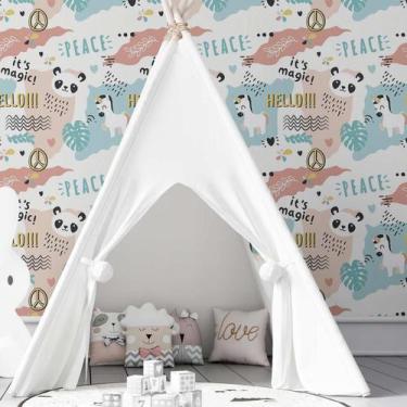 Imagem de Papel de Parede Adesivo Unicórnio Panda N03047 0,58X2,5M - Adesivo BR