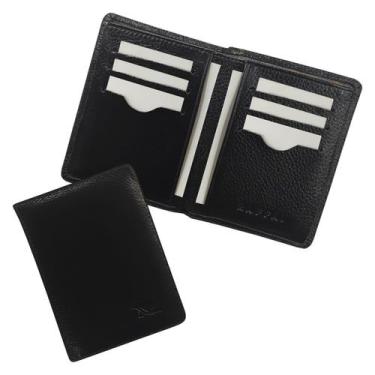 Imagem de Carteira Couro Slim 50-R Personalizada Raffai Couros, Preto