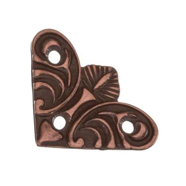 Imagem de Cantoneira Pequena Mariposa 4 Peças Metal Decoração Caixas Mdf Artesan