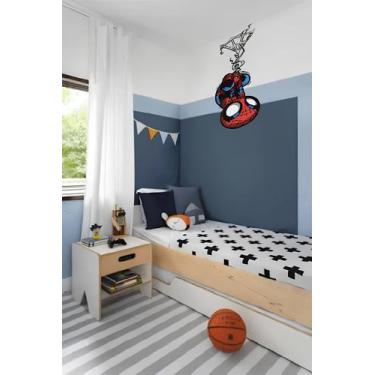 Imagem de Adesivo de Parede Homem Aranha pendurado - Lojinha da Luc Adesivos