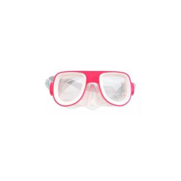 Imagem de Oculos De Mergulho Ajustável Mar/Piscina - Cor Rosa E Branco - Duo
