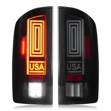 Imagem de Cenfeild Par de luzes traseiras de LED compatível com Dodge RAM 1500 2002-2006, para Dodge RAM 2500 3500 2003-2006, conjunto de luzes traseiras de freio traseiro, lente fumê