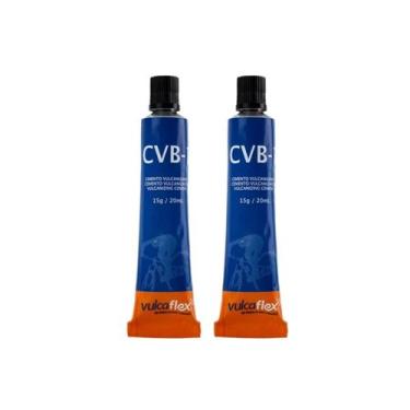 Imagem de Kit 2 Cola p/ remendo reparo câmara de ar bicicleta moto 15g - VulcaFl