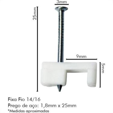 Imagem de Sforplast Eletrica Grampo Fixa Fio Sfor,14/16-1.5C/100