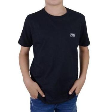 Imagem de Camiseta Infantil Masculina King&Joe Básica Preta - CA0000-Masculino