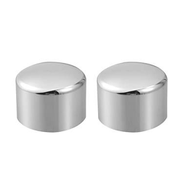 Imagem de Motoforti 1 par 29 mm 3.0 cm capa de eixo dianteiro cromado para Harley Softail Sportster Street Glide 2002-2022 tampas de porca de eixo de roda liga de alumínio tom prateado