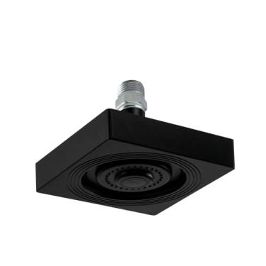 Imagem de Ducha Chuveiro AutoLimpante ABS Preto Fosco Quadrado com Niple