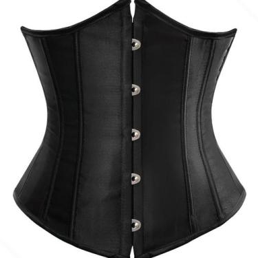 Imagem de Corset Underbust Cetim Espartilho Cinta Modeladora Afina Cintura - Mod