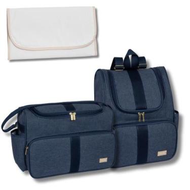 Imagem de Kit de Bolsa Maternidade com Mochila e Trocador Clássica - Neném na Nu