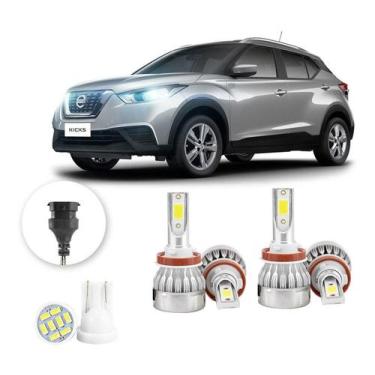 Imagem de Lampadas Led Nissan Kicks 2017 A 2020 H11 H11 20000lm - V10, Branco