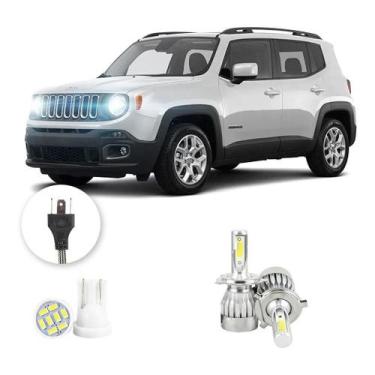Imagem de Lampadas Led Jeep Renegade 2016 A 2021 H4 20000lm - V10, Branco