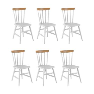 Imagem de Kit 6 Cadeiras de Jantar Madeira Maciça/MDF Multimóveis CR50120