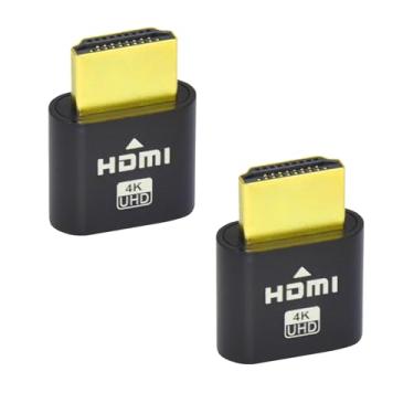 Imagem de WLGQ Plugue fictício HDMI, emulador de tela virtual UHD 4K, pacote com 2, preto