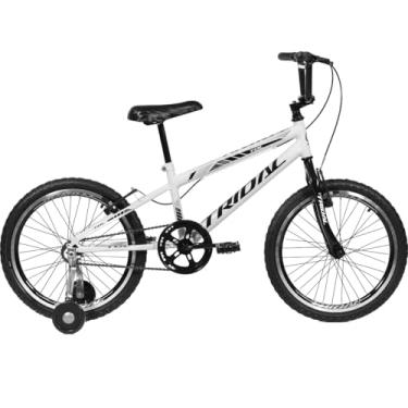 Imagem de Bicicleta Infantil Aro 20 BMX Cross Tridal com Roda Lateral (Branco)