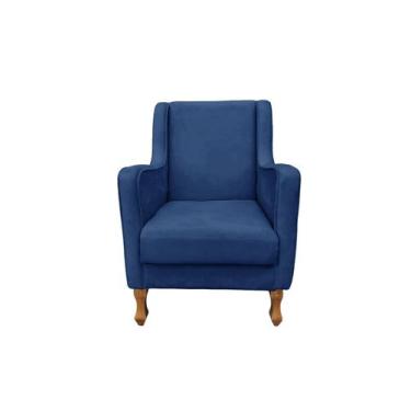 Imagem de Poltrona Confortável Para Amamentação Ester - Dritex, Suede Azul Marin
