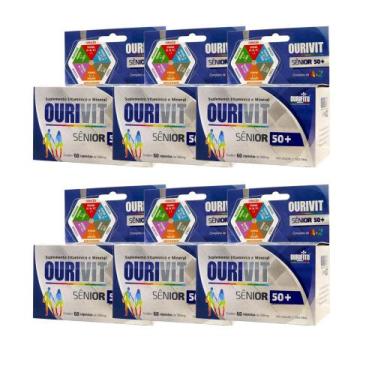 Imagem de Vitaminas Para Idosos Ourivit Senior 50+ Mais Disposição c/6 Unid - Ou
