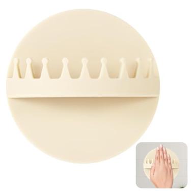 Imagem de Tinoaly Suporte De Parede Para Coletor Cabelo Chuveiro E Banheira, Silicone Com 17 Ventosas, Design Queen Crown, Sifão Protetor Ralo, Banheira Banheiro (Bege)