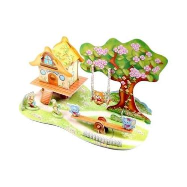 Imagem de Crianças 3D DIY Puzzle Castelo Modelo Desenho Animado Brinquedo De Pap