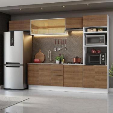 Imagem de Armário De Cozinha Completa 330cm Branco/rustic Stella Madesa 04 Branc