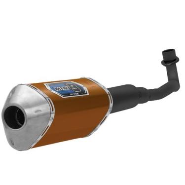 Imagem de Escapamento Pro Tork Mini 3 Biz C-125 2005 À 2008 Curva Preta, DOURADO