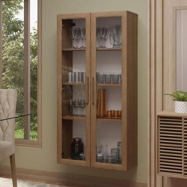 Imagem de Cristaleira Suspensa 70 Cm 2 Portas De Vidro Rustic Madesa