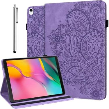 Imagem de ALILANG Capa para iPad 10ª geração de 10,9 polegadas 2022 com caneta Stylus, função despertar/hibernar vários ângulos de visualização capa flip de couro PU para iPad 10,9 polegadas capa roxa