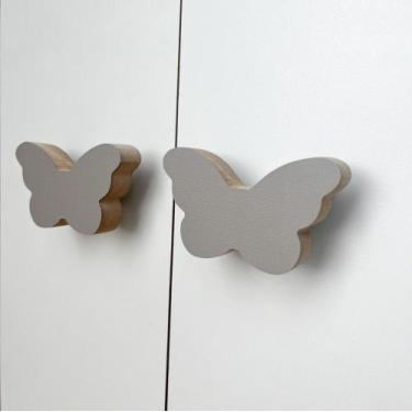 Imagem de 10 Puxadores Borboleta Infantil Porta Gaveta Cômoda Móveis - Hanger De