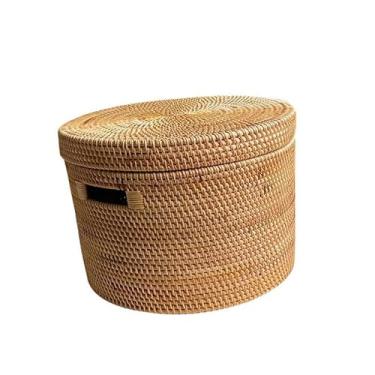 Imagem de AFXGUSD Cesta de Vime, Organizador de Brinquedos, Cesto de Roupa Suja para Sala de Jogos, Guarda-roupa Doméstico