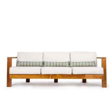 Imagem de Sofá 3 Lugares Bahamas Acquablock Branco Off - R9 Design Futon