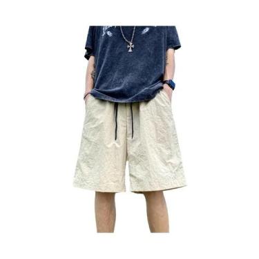 Imagem de Calças Curtas Casuais De Verão Para Homens Com Cordão, Estilo Baggy, M