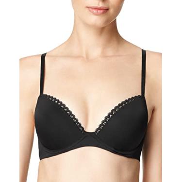 Imagem de Calvin Klein Sutiã feminino sedutor conforto com renda Demi, Preto, 30D
