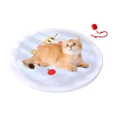 Imagem de Rrlihjgu Brinquedos Interativos para Gatos,Bola Elétrica Que Se Move Com Capa | Jogo de Caça 2 em 1 para Exercício | Diversão de Perseguição e Atividade no Chão para Enriquecimento